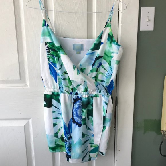 Floral Wrap Romper - Picture 1 of 5